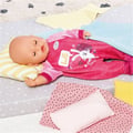 Miniatyrbild 3 av 3: Baby född Grenouillère rosa 43cm