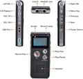 Miniatyrbillede 2 af 6: Dictaphone - Multifarvet - 8GB - Stemmememo - MP3-afspiller - Bærbar