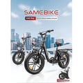 Miniatyrbild 3 av 6: Samebike C05 Pro Elcykel 20" - Motor 500W - Batteri 36V/13Ah - Räckvidd 100km - Shimano 7 Växlar - Däck 20*4", Svart