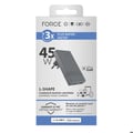Miniatyrbild 5 av 5: Nätadapter - FORCE POWER - L-formad - 45W - 2x USB-C - Ultra-GaN