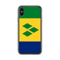 Miniatyrbild 1 av 2: Mobilskal - PIXELFORMA - iPhone XS Max - Saint Vincent Flagga - Flexibel - Stötsäker