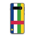 Miniatyrbild 1 av 2: Mobilskydd - Samsung - Galaxy S10 - Flagga Centralafrikanska republiken - Flexibel - Flerfärgad