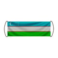 Miniatyrbild 1 av 3: Scrollbanner – Uzbekistanflagga – 24 x 70 cm – Polyester – Handflagga – Pixelforma