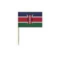 Miniatyrbild 1 av 3: Tandpetare Kenya_flagga - 6.5 cm - 100 stycken - Plastklibbig - Bambusticka - Pixelforma