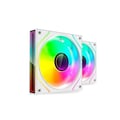 Miniatyrbild 2 av 4: Mars Gaming Mf-3dprox2 Kit 2x Fläktar Pwm Fdb 120mm Argb Triple Infinity Spegel 360° Vit