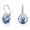 Miniatyrbillede 1 af 3: Øreringe - SWAROVSKI - Bella V - Lys blå krystal - Rhodineret metal - Øreringe med hængsel