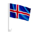 Miniatyrbild 1 av 2: Islandsflagga Bil – 14 x 21 cm – Polyester Tyg – Fäste på Fönster – 10 stycken – Pixelforma