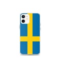 Miniatyrbild 1 av 2: Mobilskal – Sveriges flagga – Kompatibel med iPhone 12 mini – Mjukt fodral – Stötsäkert och slitstarkt – Silikon – Pixelforma
