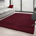 Miniatyrbild 1 av 4: Ayyildiz - Tapis Shaggy lång lugg enhetlig färg RÖD - (60x110)
