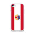 Miniatyrbild 1 av 2: Mobilskal – Franska Polynesiens flagga – Kompatibel med iPhone 7 – Mjuk fodral – Slitstark och stötresistent – Pixelforma