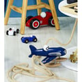 Miniatyrbild 2 av 2: Träbil "Streamline Vintage" - Vit - L 11 x B 6,5 x H 4 cm