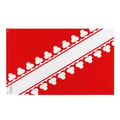 Miniatyrbild 1 av 3: Flagga Bas-Rhin – 120 x 180 cm – Hållbar Polyester – 2 Metalöglor – Inomhus / Utomhus – Pixelforma