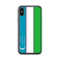 Miniatyrbild 1 av 2: Telefonfodral – Uzbekistanflagga – Kompatibel med iPhone XS Max – Mjukt fodral – Stötsäkert och hållbart - Silikon - Pixelforma