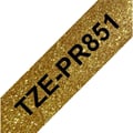 Miniatyrbild 2 av 3: BROTHER Ribbon - TZEPR851 - 24 mm svart på premium guldbakgrund - Qt 1