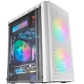 Miniatyrbild 1 av 6: PC-chassi Micro ATX - Mars Gaming - MC300 Vit - Härdat Glas - 3 FRGB Fläktar - Total-Mesh