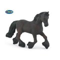 Miniatyrbild 1 av 2: Friesian Horse Figurine - PAPO - Prestige modell - Svart och brun - För barn från 10 månader