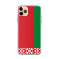 Miniatyrbild 1 av 2: Telefonfodral – Vitryska flaggan – Kompatibel med iPhone 11 Pro Max – Flexibelt fodral – Slitstarkt och stöttåligt – Pixelforma