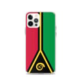 Miniatyrbild 1 av 2: Mobilskal – Vanuatu Flagga – Kompatibel med iPhone 12 Pro – Mjukt Fodral – Stöttålig och Chockresistent - Silikon - Pixelforma