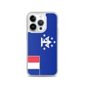 Miniatyrbild 1 av 2: Mobilskal – Franska Antarktis flagga – Kompatibel med iPhone 14 Pro – Flexibelt fodral – Slitstarkt och stötmotståndskraftigt – Pixelforma