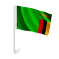 Miniatyrbild 1 av 2: Zambiska bilflagga – 14 x 21 cm – Polyester tyg – Fäste på fönster – 20 stycken – Pixelforma
