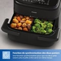 Pikkukuva 3 / 6: Öljyttömä paistokone - PHILIPS - NA150/00 - Airfryer Sarja 1000 - Joustava kori 7.L - Irrotettava jakaja - 2400W - Musta