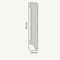Miniatyrbild 2 av 2: PROVISTON MDF-sockel 19 x 96 x 2500 mm silver att limma, skruva &amp; spikbelagd MDF-kärna 62,5 meter | 25 stycken