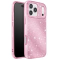 Miniatyrbild 2 av 6: Skal för iPhone 17 Pro, Bimaterialdesign och Glittrande Rosa Yta