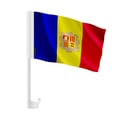Miniatyrbild 1 av 2: Flagga Bil Andorra – 14 x 21 cm – Polyester Stoff – Fäste på Fönster – 10 stycken – Pixelforma