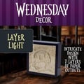 Miniatyrbild 2 av 2: Lampe - BLUE SKY STUDIOS - Onsdag - 7 lager av papir - 2 lysmodi - Gothic dekorasjon