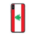 Miniatyrbild 1 av 2: Mobilskal – Libanons flagga – Kompatibel med iPhone X – Mjuk fodral – Stötsäker och slitstark - Silikon - Pixelforma