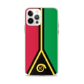 Miniatyrbild 1 av 2: Mobilskal – Vanuatu Flagga – Kompatibel med iPhone 12 Pro Max – Mjukt Fodral – Stöttåligt och Stötdämpande – Silikon – Pixelforma