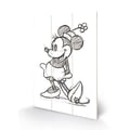 Miniatyrbild 2 av 2: Disney-affisch - tryck på trä 20 x 29,5 cm (Minnie Mouse)- USED