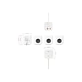 Miniatyrbild 3 av 6: Flera baser Nanocable 10.37.0011 GaN PPS 3 uttag 3 USB PD 20W kabel 1 4 m vit