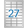 Miniatyrbild 2 av 2: APLI Silver etiketter 63,5 x 29,6 mm — 540 st (20 A4 ark) för laserutskrift/kopiering