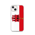 Miniatyrbild 1 av 2: Mobilskal – Gibraltarflagga – Kompatibel med iPhone 13 – Mjuk fodral – Slitstark och stötresistent - Silikon - Pixelforma