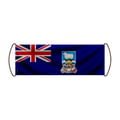 Miniatyrbild 1 av 3: Skrollbanner – Falklandsöarnas flagga – 24 x 70 cm – Polyester – Handflagga – Pixelforma