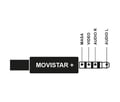 Miniatyrbild 2 av 2: Kabel 3RCA hane till Jack 4-pin 3,5mm - NIMO - 1,5m - 3RCA-kontakt - 4-pin Jack-kontakt