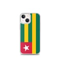 Miniatyrbild 1 av 2: Mobilskal – Togos flagga – Kompatibel med iPhone 13 mini – Mjuk fodral – Slitstark och stöttålig – Silikon – Pixelforma
