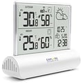 Miniatyrbillede 2 af 2: Udforsk Scientific WSH4501 Vejrstation med Gennemsigtig Glasdisplay, Barometrisk Tryk, Temperatur og Luftfugtighed
