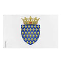 Miniatyrbild 1 av 3: Flagga för Kungarna av Frankrike före 1376 – 60 x 90 cm – Polyester – Metallöglor – Hållbar