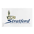 Miniatyrbild 1 av 3: Stratford-flagga – 90 x 150 cm – Hållbar polyester – 2 metallöglor – Inomhus / Utomhus – Pixelforma