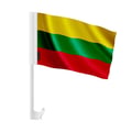 Miniatyrbild 1 av 2: Litauens bilflagga – 14 x 21 cm – Polyester tyg – Fäste på fönster – 20 stycken – Pixelforma