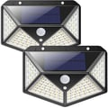 Miniatyrbild 1 av 4: Solcellslampa - LARGEIGHT - Pack om 2 - 100 LED - 1200 mAh - Rörelsesensor