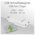 Miniatyrbild 2 av 2: Laddare - MAXTRACK - 30W - 2x USB-C - Power Delivery 3.0 - GaN-teknologi