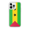 Miniatyrbild 1 av 2: Mobilskal – Flagga av Sao Tomé och Príncipe – Kompatibel med iPhone 14 Pro Max – Mjukt fodral – Slitstarkt och stötresistent – Pixelforma