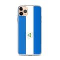 Miniatyrbild 1 av 2: Telefonfodral – Nicaraguas flagga – Kompatibel med iPhone 11 Pro Max – Mjuk fodral – Slitstark och stöttålig - Silikon - Pixelforma