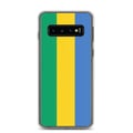 Miniatyrbild 1 av 2: Telefonfodral – Gabons flagga – Kompatibel med Samsung Galaxy S10 – Mjuk fodral – Slitstark och stötresistent – Pixelforma