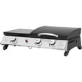 Miniatyrbild 3 av 6: Gasolgrill/planchapanna 2 i 1 - 3 brännare - Svart - 79x49x25 cm