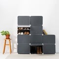 Miniatyrbild 2 av 2: Black Grey Modular Shelf Unit - INNOVAGOODS - För skor, böcker, kläder, leksaker