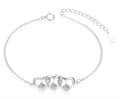 Miniatyrbild 1 av 2: Armband - AGATO - AGB761/21 - Rhodiumpläterat silver - Hjärtor i zirkon - Justerbar längd 17 cm